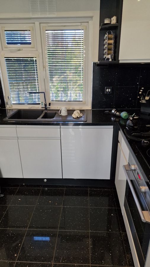 Black gloss kitchen after revival